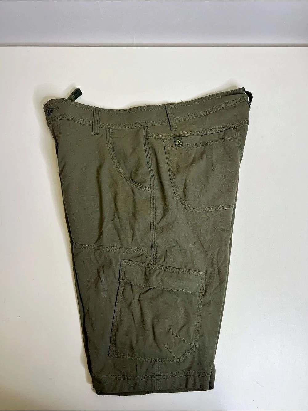 prAna Stretch Zion Cargo Short Green Waist 32 - Picture 9 of 10